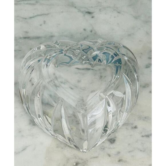 Gorham Heart Shaped Fine Crystal Bowl w/ Bow Germany Candy Dish 1831 Trinket - Picture 13 of 14